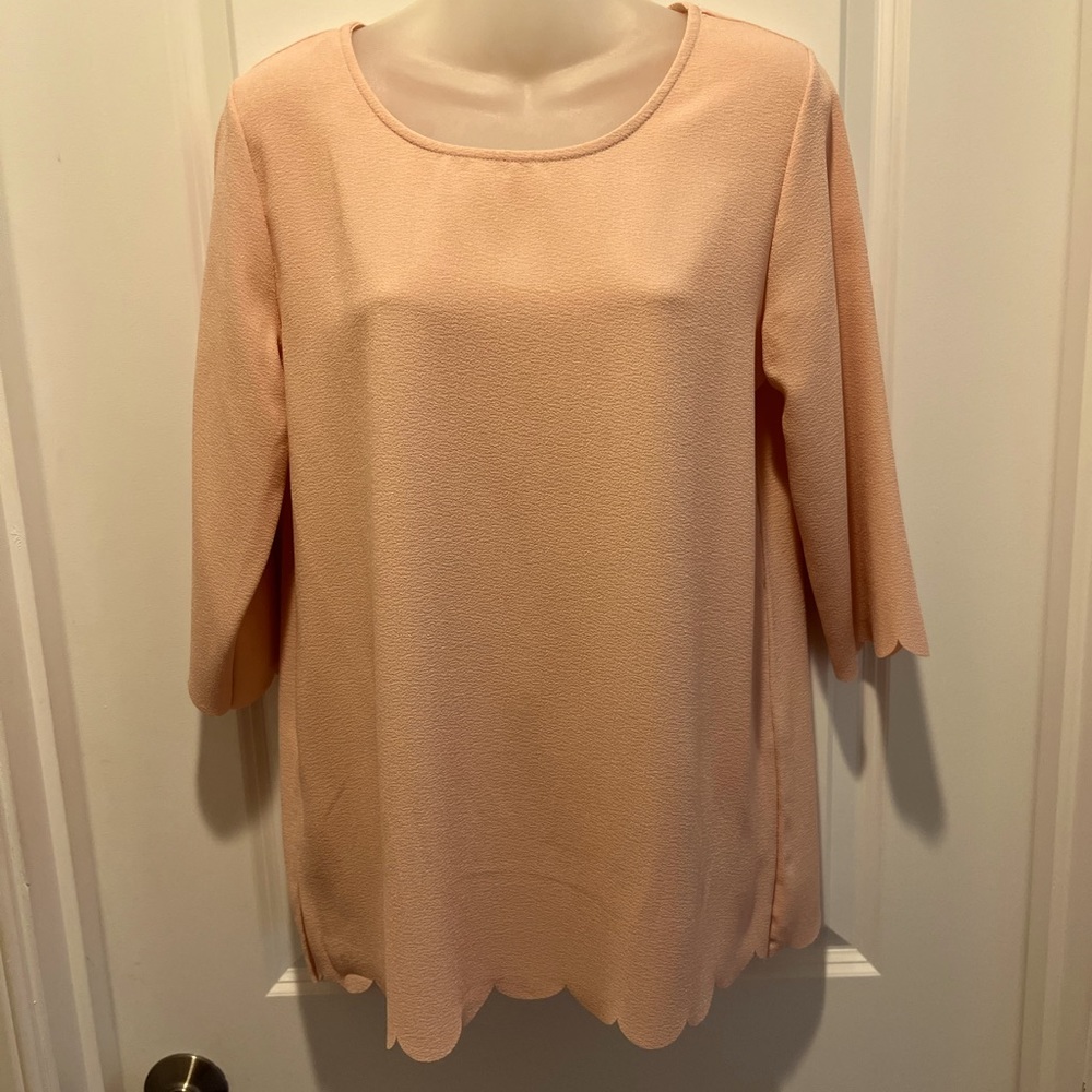 Peach Scalloped Vanilla Bay Blouse